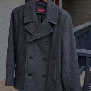 Black/charcoal peacoat - incredibly warm!